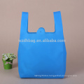 Promotion Blue Color Non Woven Custom Print Punch Bag T-Shirt Packaging Bags